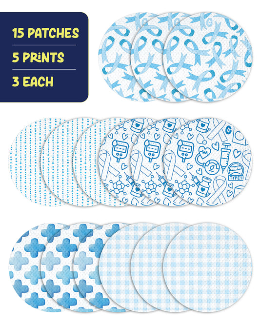 EXTREME - Libre 2/2+ and Lingo Adhesive Patches - T1D Awareness (15 Pack)