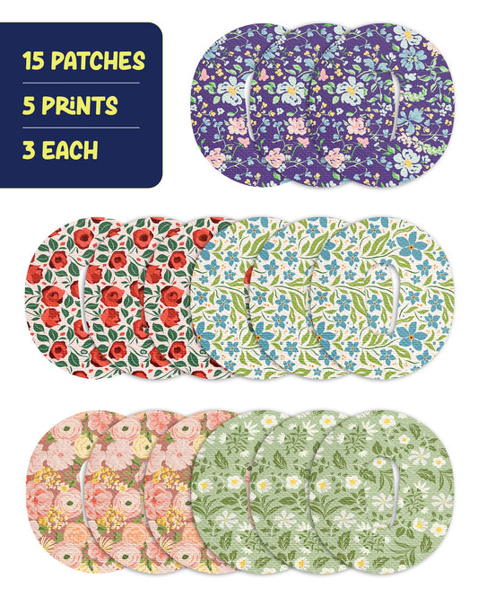 EXTREME - Dexcom G6 Adhesive Patches - Floral (15 Pack)
