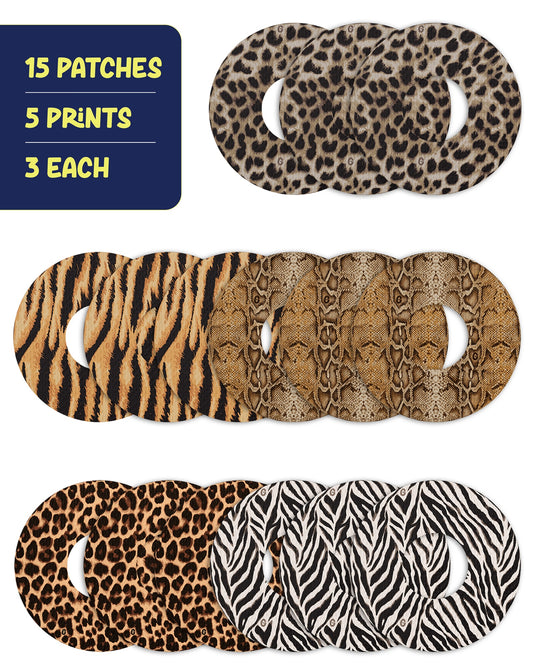 EXTREME - Infusion Sets & Universal Adhesive Patches - Animal Prints (15 Pack)