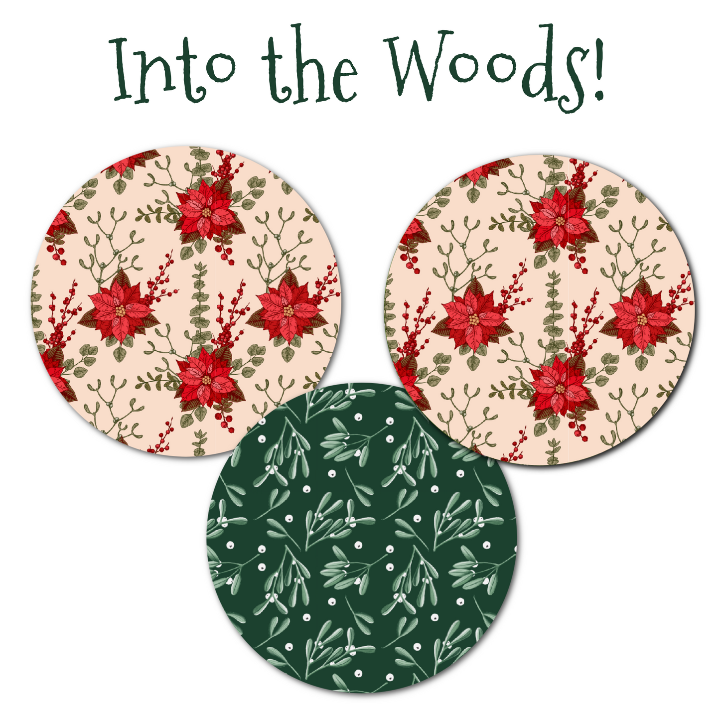 Floral Holiday Wreath Combo - Extreme Adhesive - 3 Pack - CGM, Infusion & Pump Grips