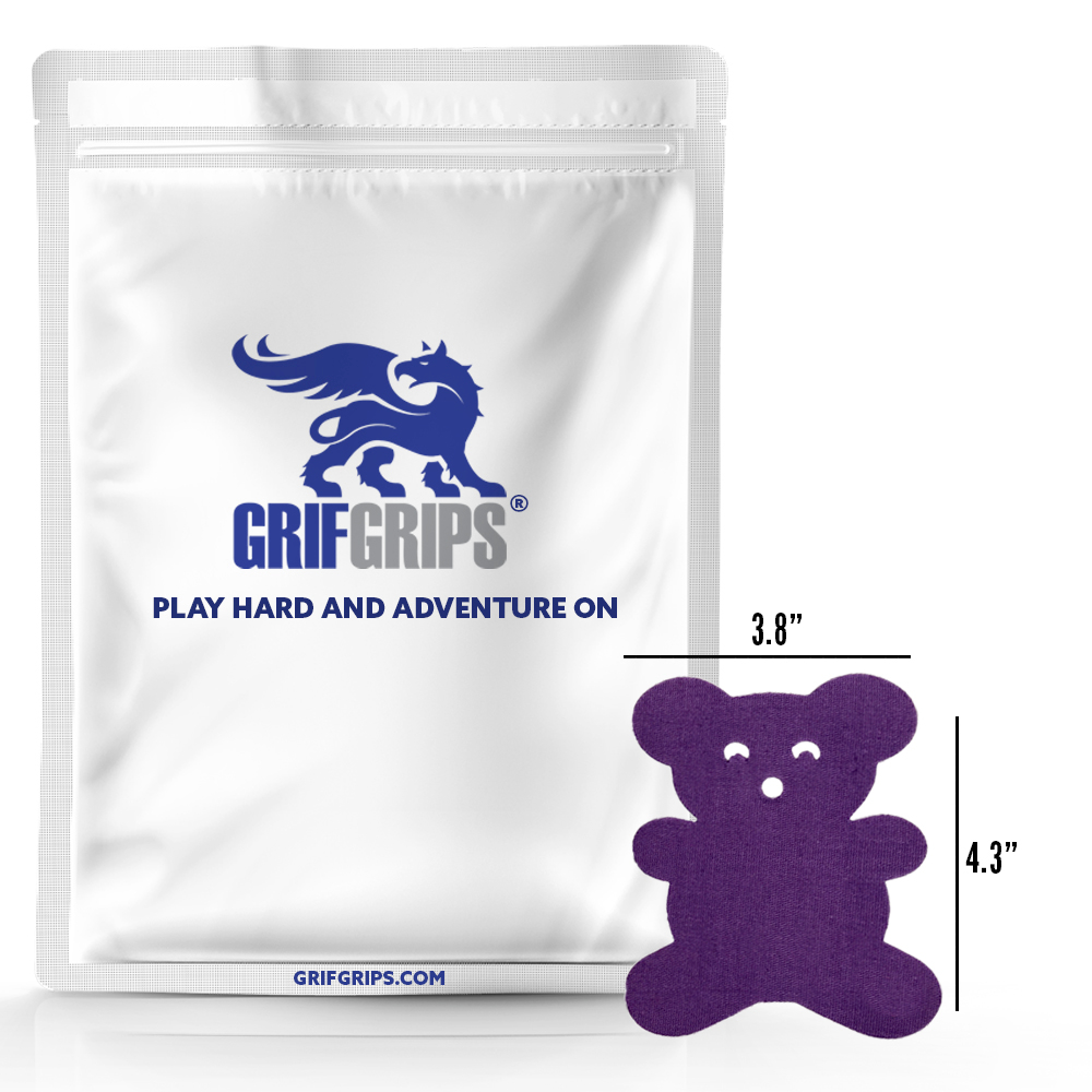 Barney the Bear - Choose Adhesive & Design - 5 Pack - CGM, Infusion & Pump Grips