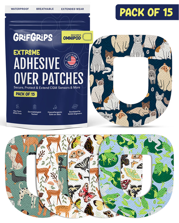 EXTREME - Omnipod Adhesive Patches - Animals (15 Pack)