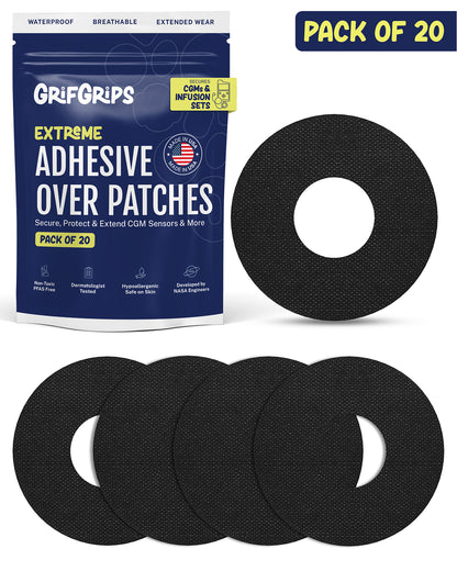 EXTREME - Universal Adhesive Patches - Black (20 Pack)