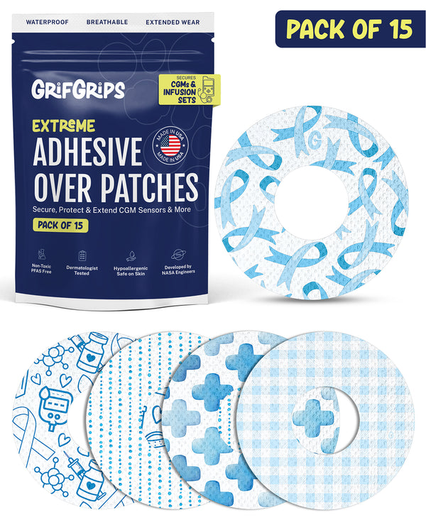 EXTREME - Universal Adhesive Patches - T1D Awareness (15 Pack)