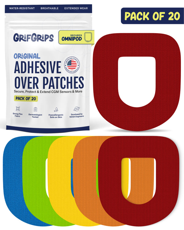 ORIGINAL - Omnipod Adhesive Patches - Multicolor (20 Pack)