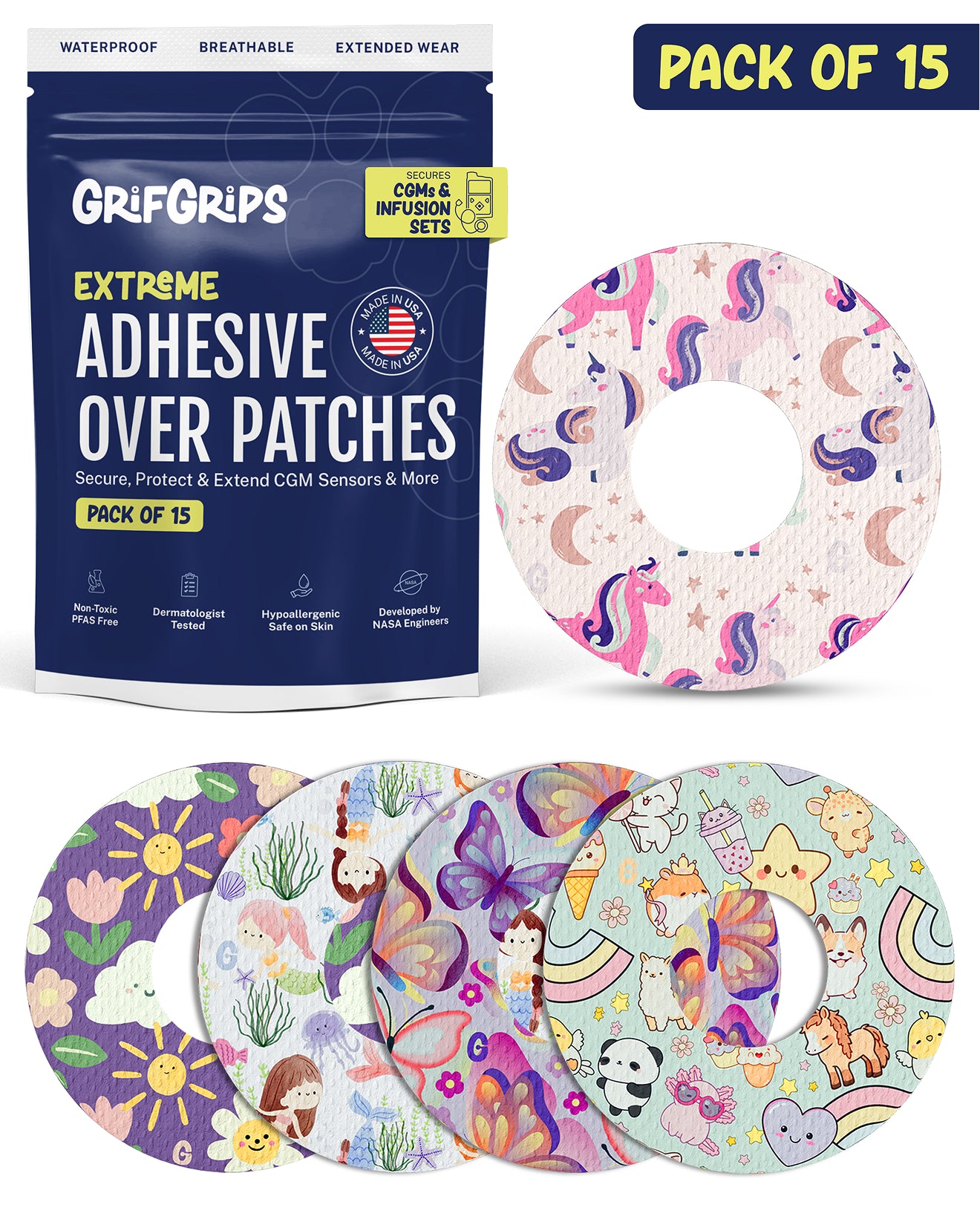 EXTREME - Universal Adhesive Patches - Girl (15 Pack)