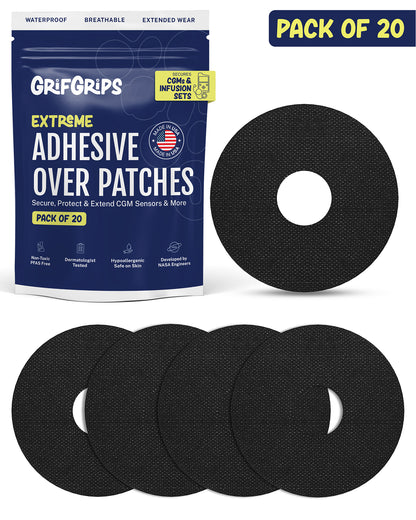 EXTREME - Universal Adhesive Patches - Black (20 Pack)