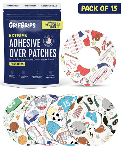 EXTREME - Infusion Sets & Universal Adhesive Patches - Sports (15 Pack)