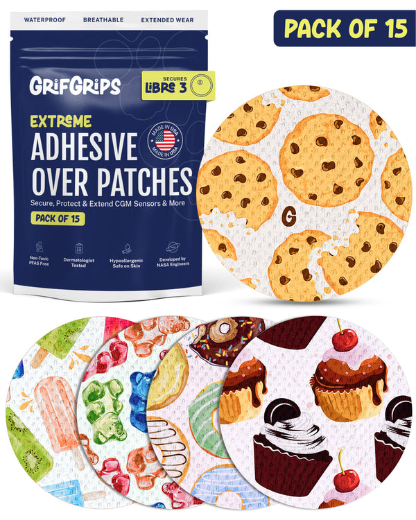 EXTREME - Libre 3/3+ Adhesive Patches - Foodie (15 Pack)