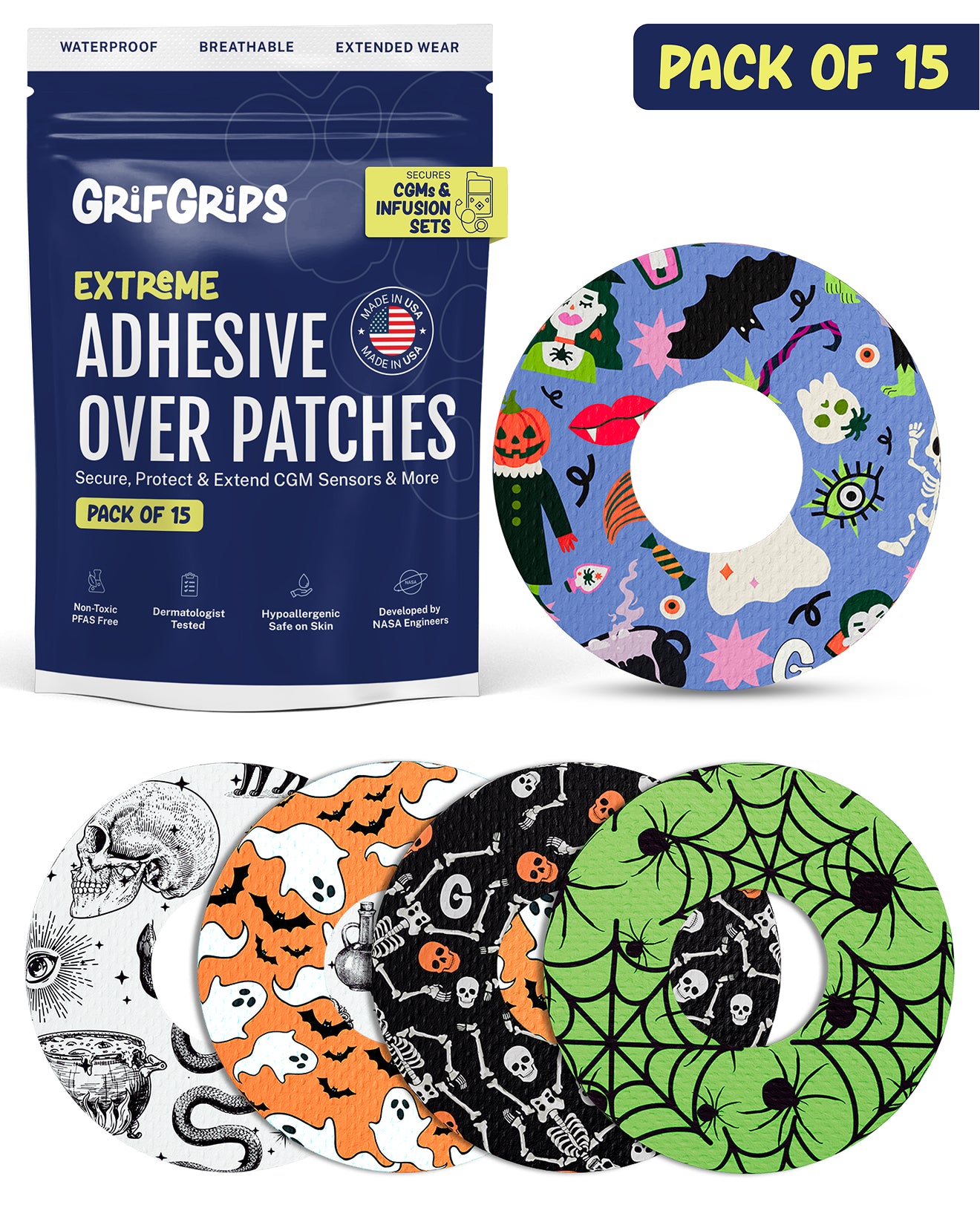 EXTREME - Universal Adhesive Patches - Halloween (15 Pack)