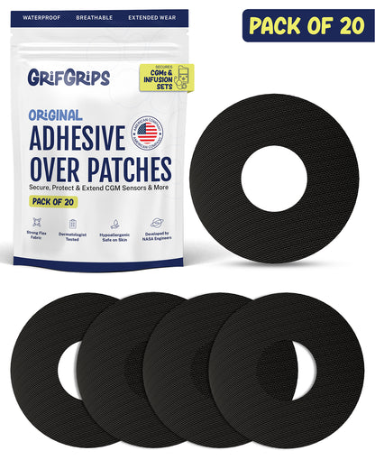 ORIGINAL - Universal Adhesive Patches - Black (20 Pack)