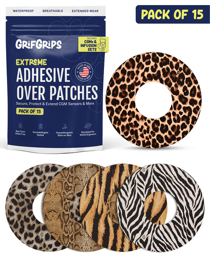EXTREME - Universal Adhesive Patches - Animal Prints (15 Pack)