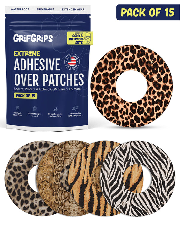 EXTREME - Universal Adhesive Patches - Animal Prints (15 Pack)