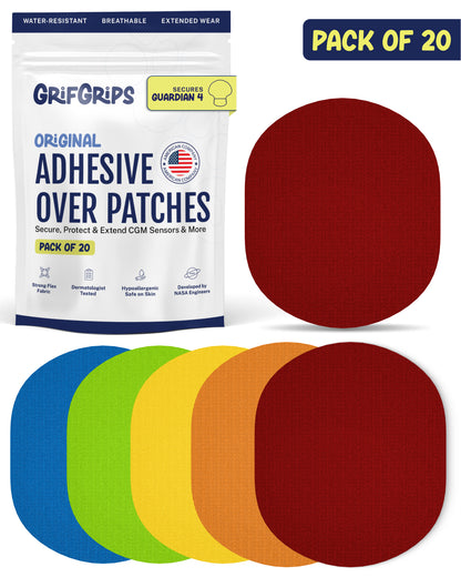 ORIGINAL - Medtronic Guardian Adhesive Patches - Multicolor (20 Pack)