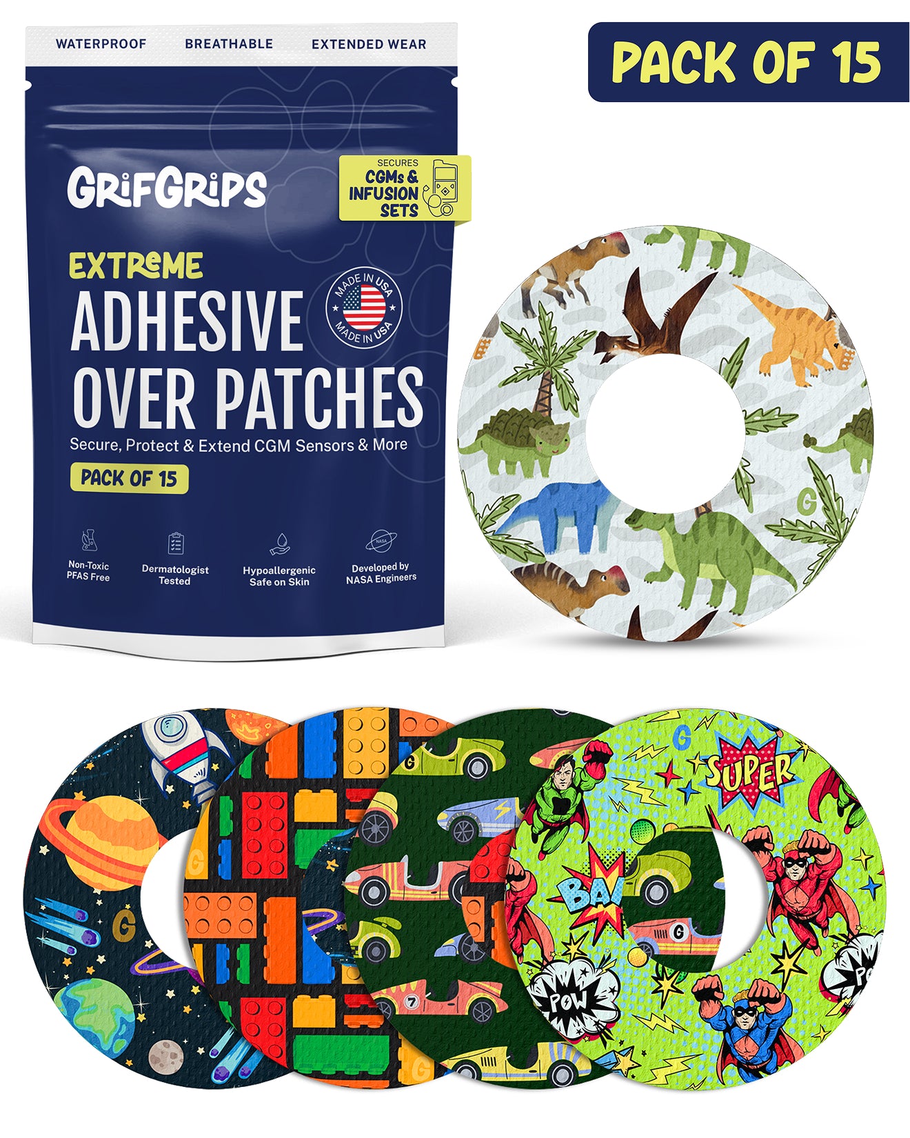 EXTREME - Universal Adhesive Patches - Boy (15 Pack)