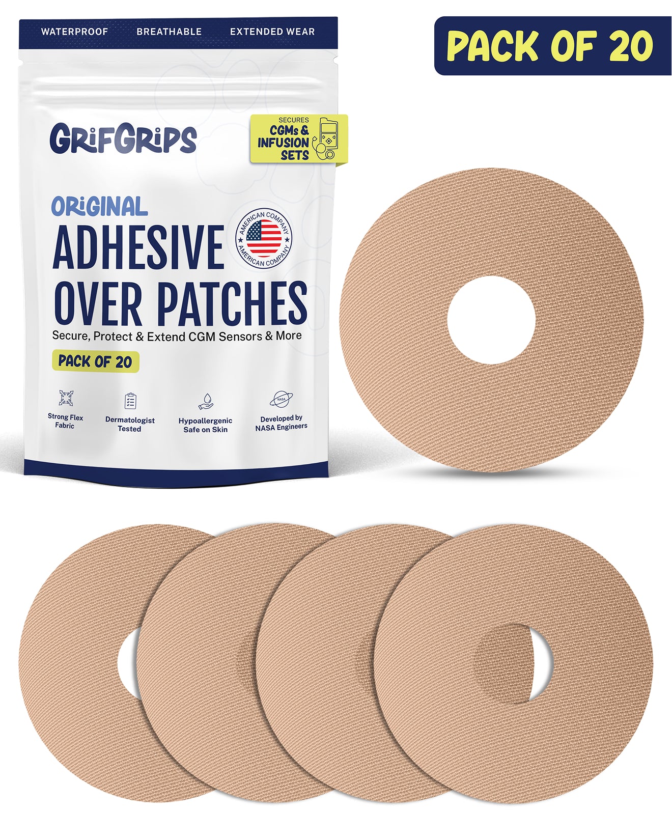 ORIGINAL - Universal Adhesive Patches - Tan (20 Pack)