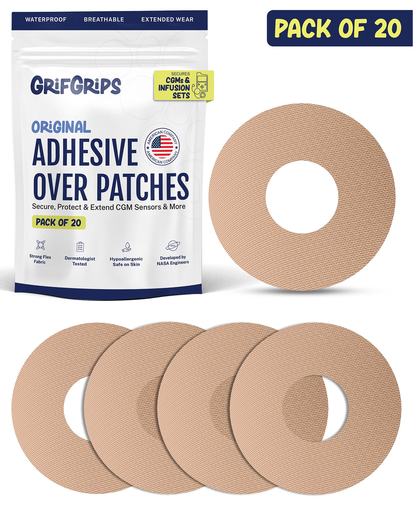 ORIGINAL - Universal Adhesive Patches - Tan (20 Pack)