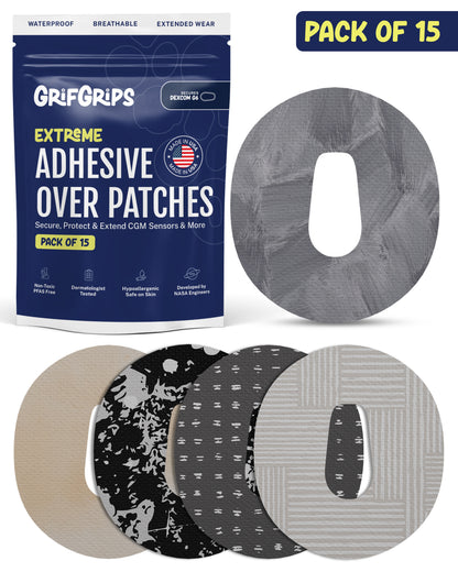 EXTREME - Dexcom G6 Adhesive Patches - Neutral (15 Pack)