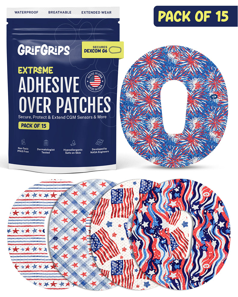 EXTREME - Dexcom G6 Adhesive Patches - America (15 Pack)