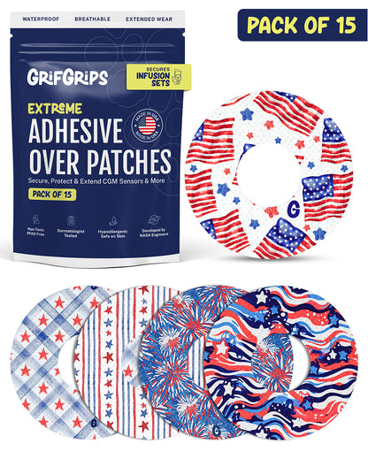 EXTREME - Infusion Sets & Universal Adhesive Patches - America (15 Pack)