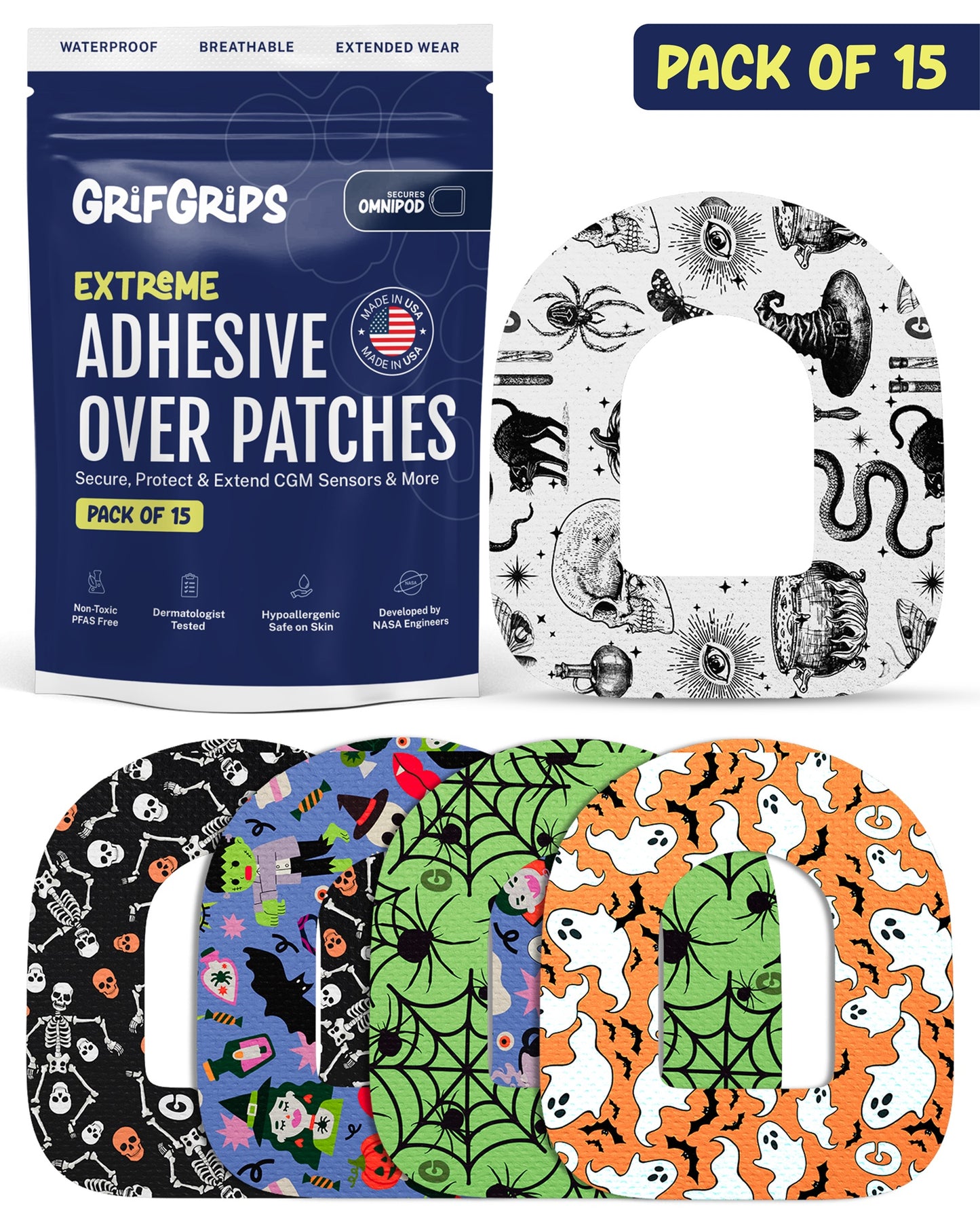 EXTREME - Omnipod Adhesive Patches - Halloween (15 Pack)