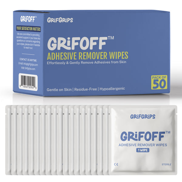 GRIFOFF™ Adhesive Remover Wipes (50 Pack)