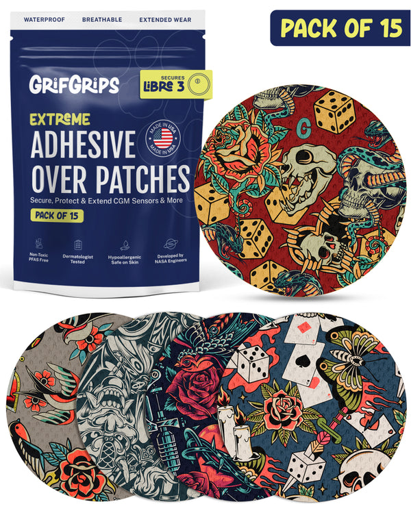 EXTREME - Libre 3/3+ Adhesive Patches - Inked (15 Pack)