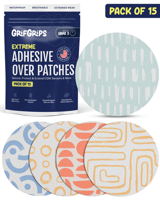 EXTREME - Libre 3/3+ Adhesive Patches - Abstract (15 Pack)