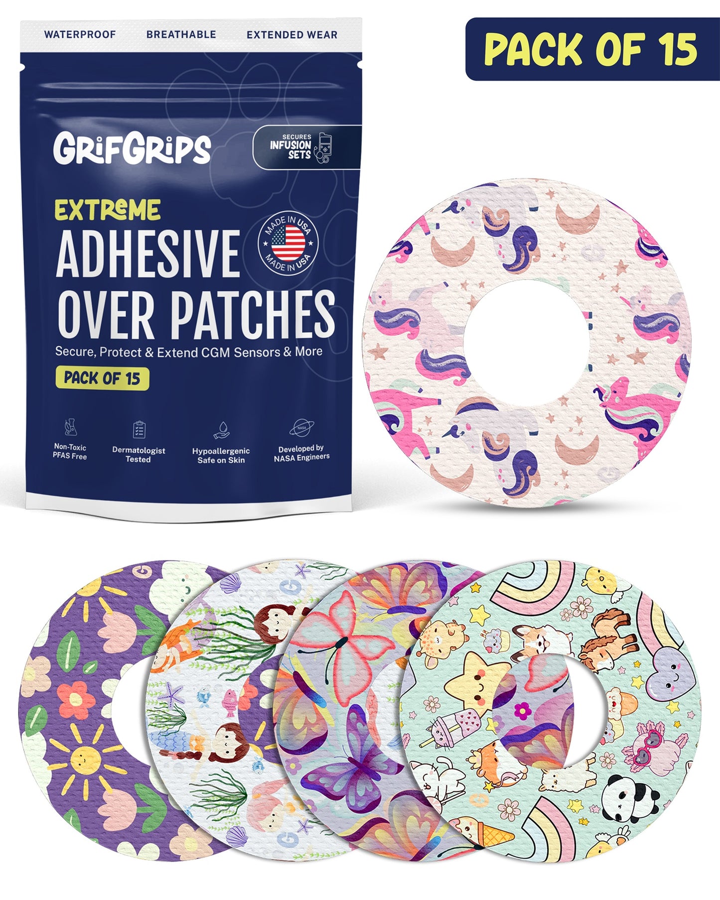 EXTREME - Infusion Sets & Universal Adhesive Patches - Girl (15 Pack)