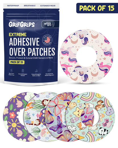 EXTREME - Infusion Sets & Universal Adhesive Patches - Girl (15 Pack)