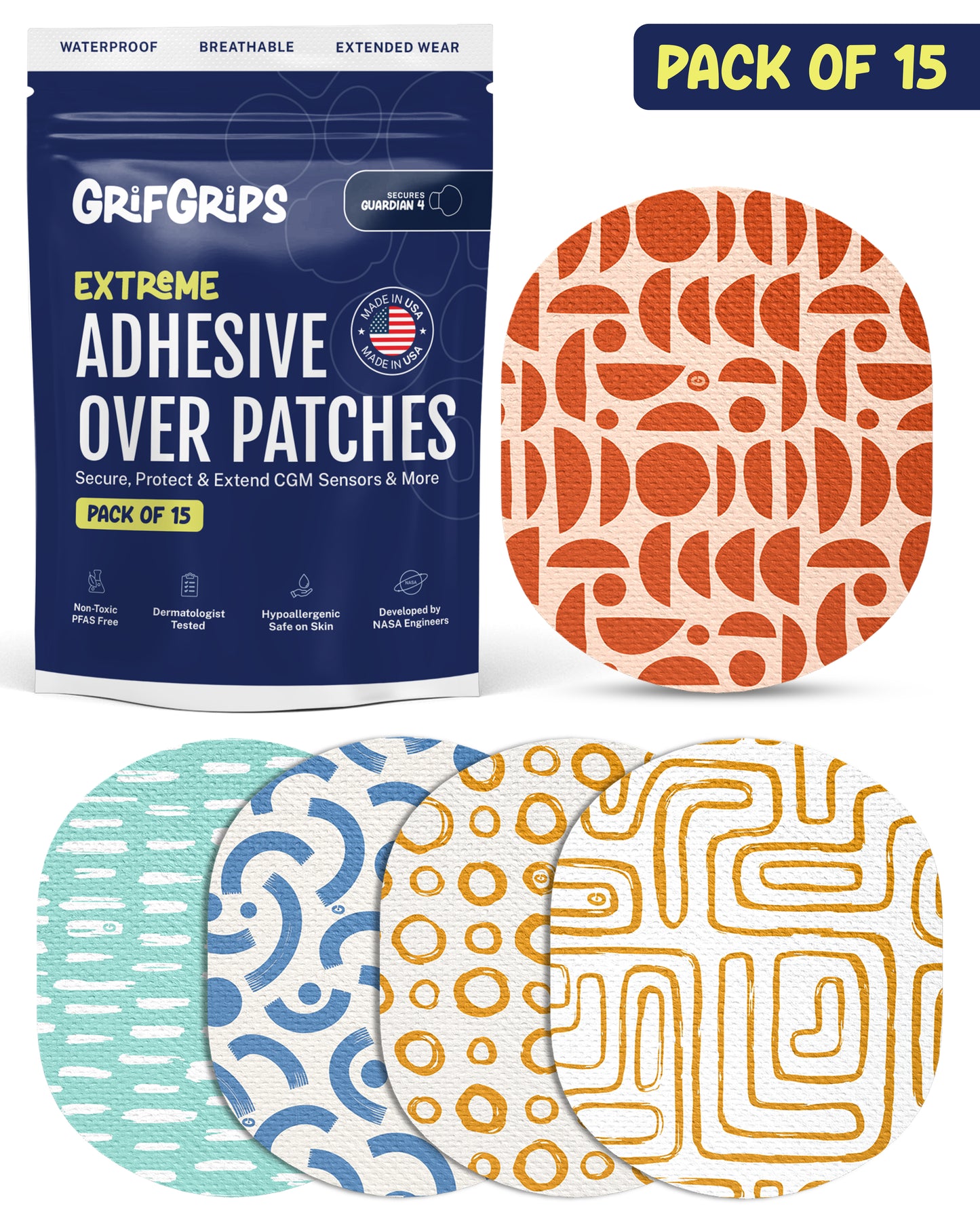 EXTREME - Medtronic Guardian Adhesive Patches - Abstract (15 Pack)
