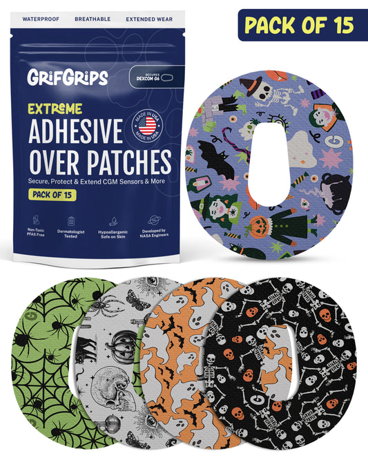 EXTREME - Dexcom G6 Adhesive Patches - Halloween (15 Pack)