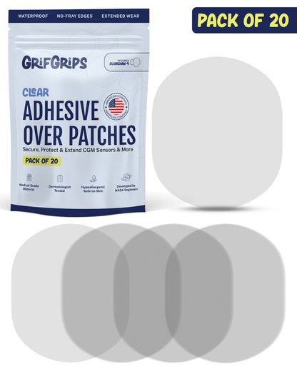 CLEAR - Medtronic Guardian Adhesive Patches (20 Pack)