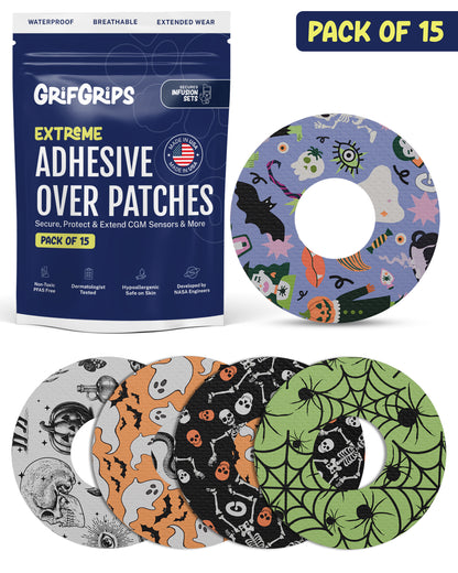 EXTREME - Infusion Sets & Universal Adhesive Patches - Halloween (15 Pack)