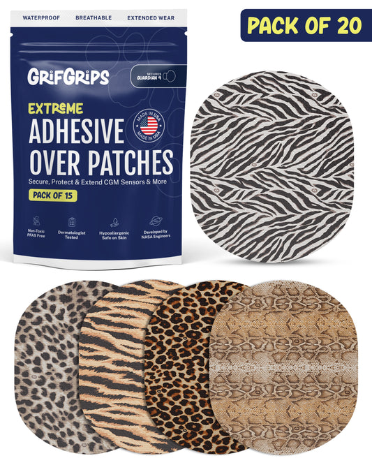 EXTREME - Medtronic Guardian Adhesive Patches - Animal Prints (15 Pack)