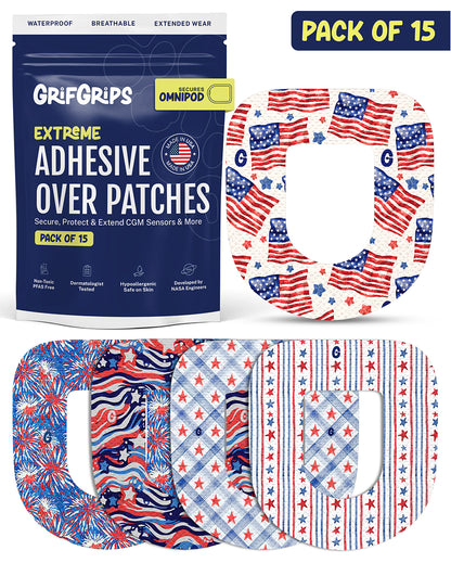 EXTREME - Omnipod Adhesive Patches - America (15 Pack)