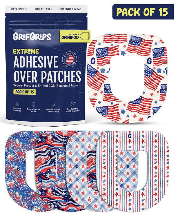 EXTREME - Omnipod Adhesive Patches - America (15 Pack)