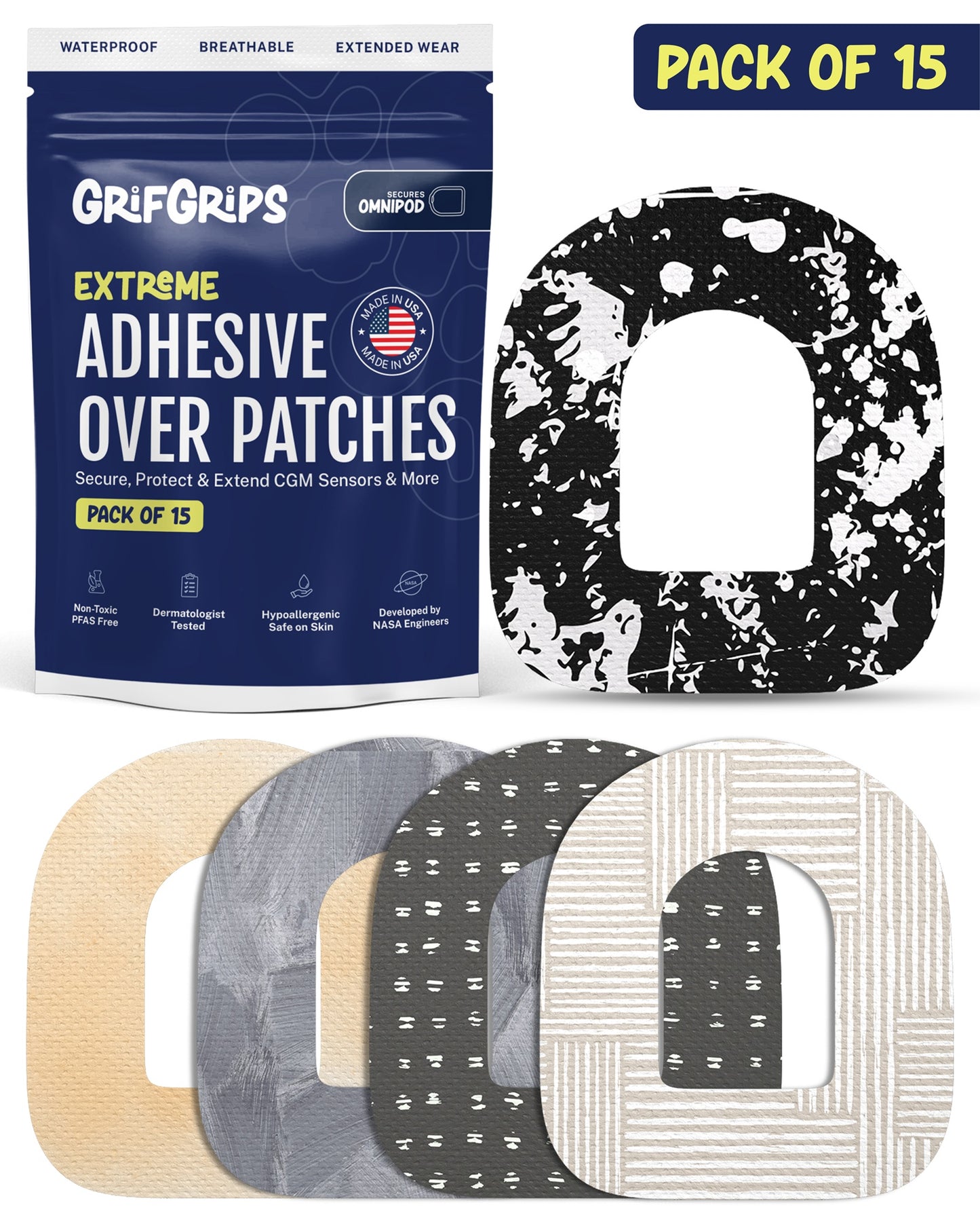 EXTREME - Omnipod Adhesive Patches - Neutral (15 Pack)