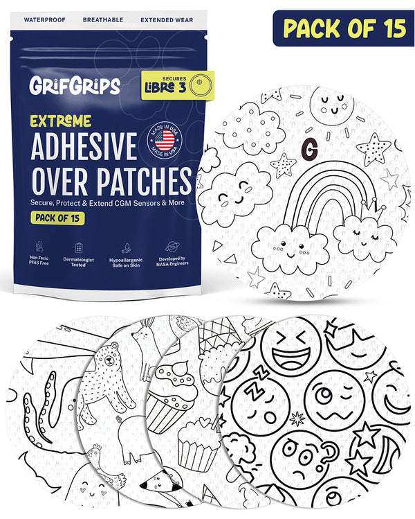 EXTREME - Libre 3/3+ Adhesive Patches - Doodle (15 Pack)