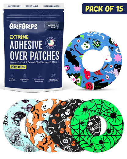 EXTREME - Infusion Sets & Universal Adhesive Patches - Halloween (15 Pack)