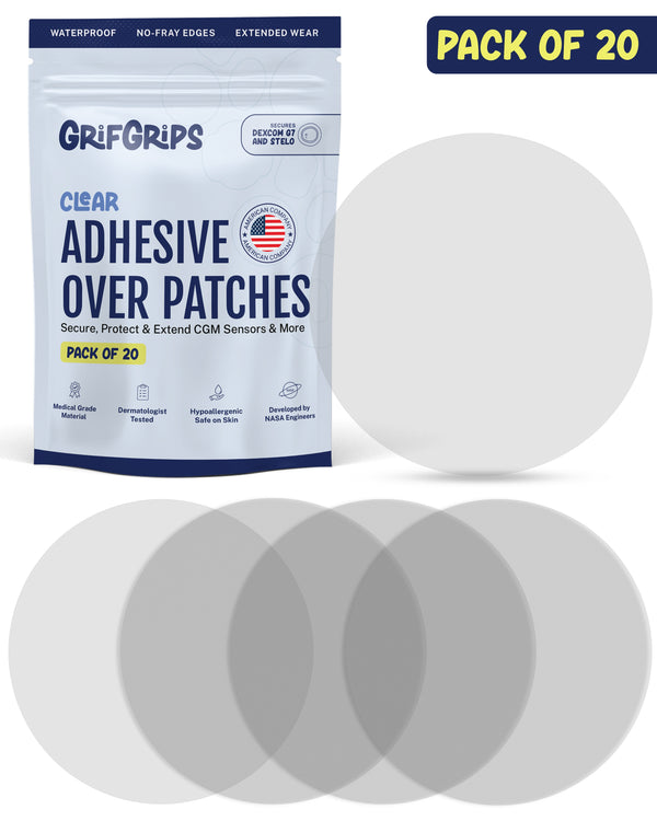 CLEAR - Dexcom G7 and Stelo Adhesive Patches (20 Pack)