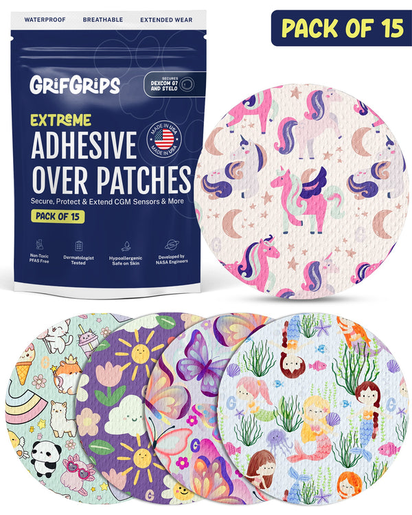 EXTREME - Dexcom G7 and Stelo Adhesive Patches - Girl (15 Pack)