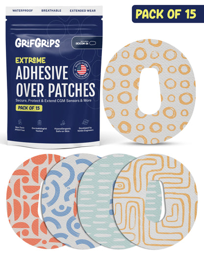 EXTREME - Dexcom G6 Adhesive Patches - Abstract (15 Pack)