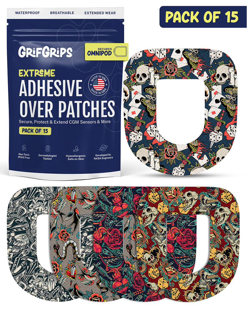 EXTREME - Omnipod Adhesive Patches - Inked (15 Pack)