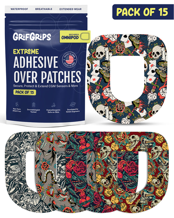 EXTREME - Omnipod Adhesive Patches - Inked (15 Pack)