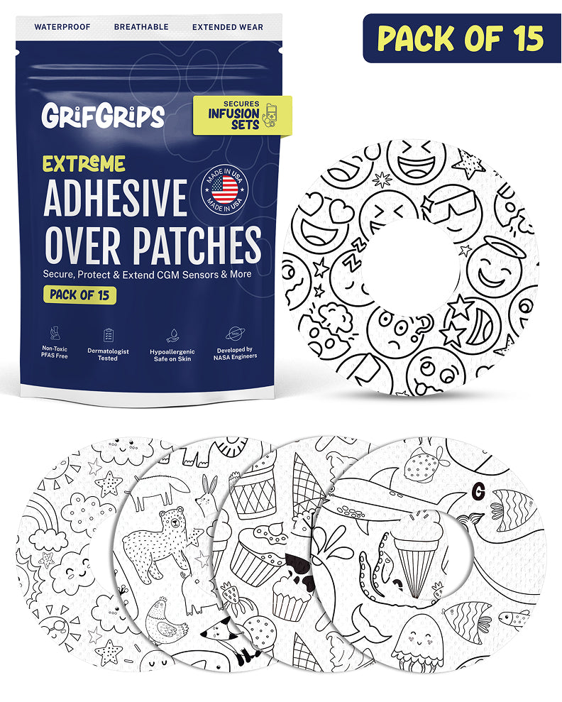 EXTREME - Universal Adhesive Patches - Doodle (15 Pack)