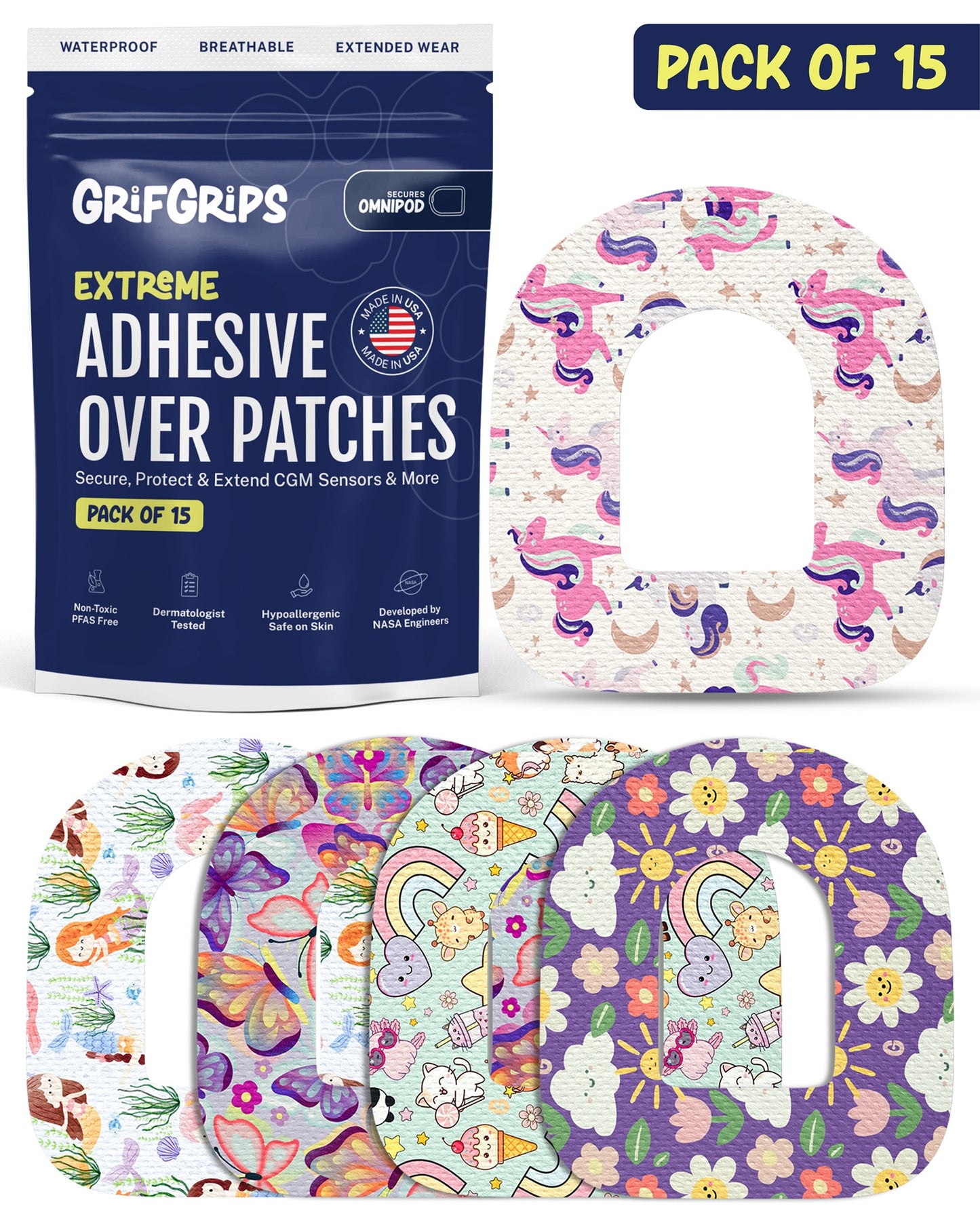 EXTREME - Omnipod Adhesive Patches - Girl (15 Pack)