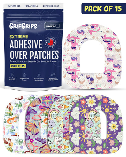 EXTREME - Omnipod Adhesive Patches - Girl (15 Pack)