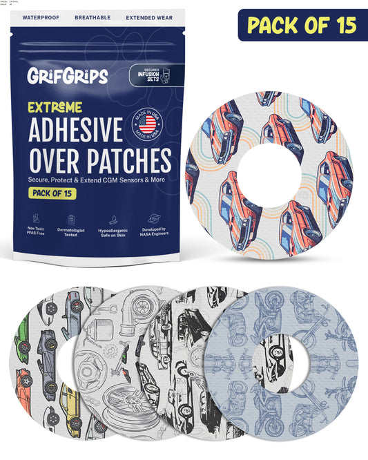 EXTREME - Infusion Sets & Universal Adhesive Patches - Cars (15 Pack)