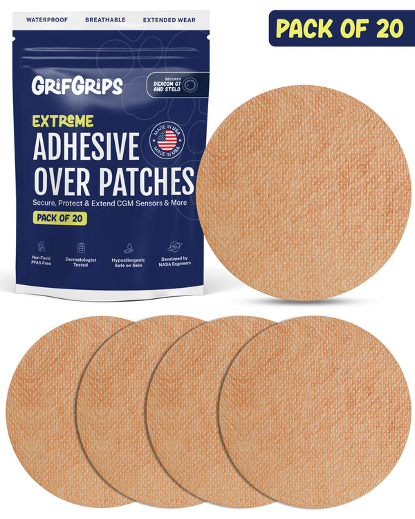 EXTREME - Dexcom G7 and Stelo Adhesive Patches - Tan (20 Pack)